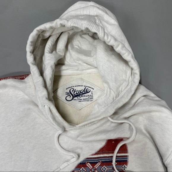 STAPLE Pigeon Embroidered Aztec Hoodie • Large - Picture 3 of 10